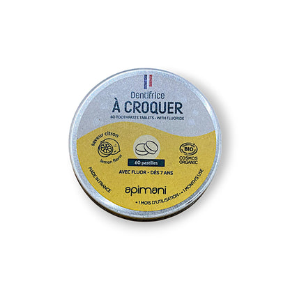 Dentifrice à croquer au citron 60 pastilles