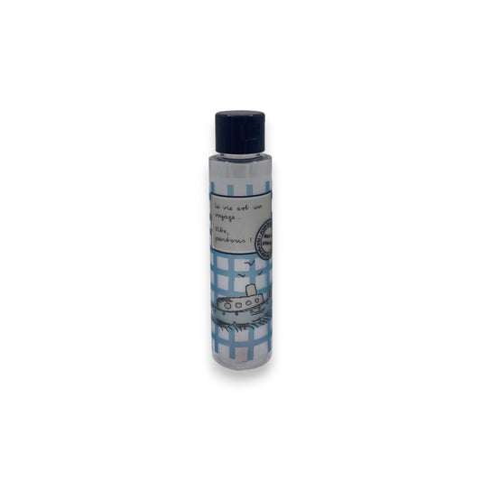 Bouteille du voyageur PET 100 ml / Capsule Flip top Bleu Mas du roseau